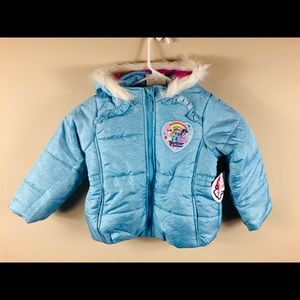 COPY - My Little Pony Girl's Puffer Faux Fur Jack…